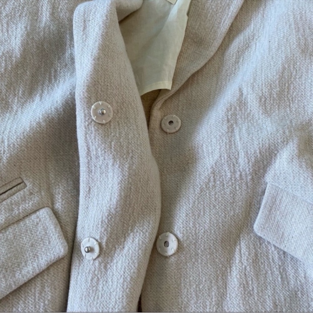Anthropologie/See U Soon Oatmeal Wool Cotton Blend Coat - Picture 7 of 10